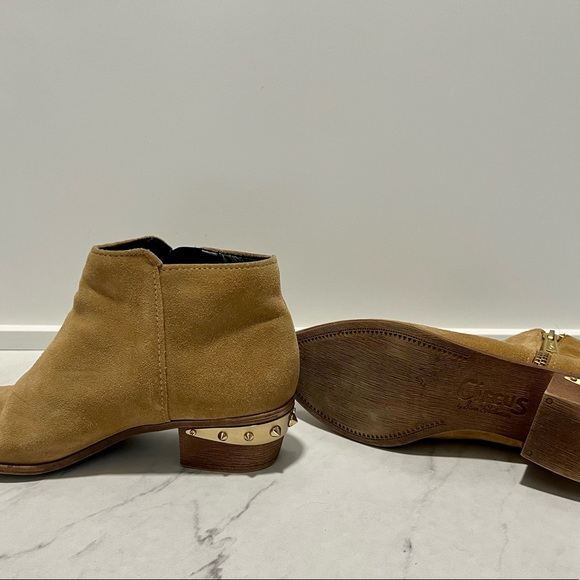 Sam Edelman 7.5 Cognac Leather Ankle Booties - Picture 3 of 4